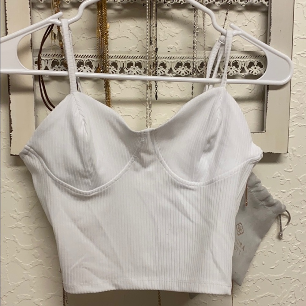 White crop top